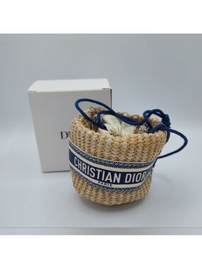 GWP CHRISTIAN DIOR Mini Straw Vanity Bag